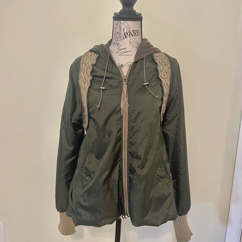 Free People Olive Green Hooded Women's Size Small Jacket